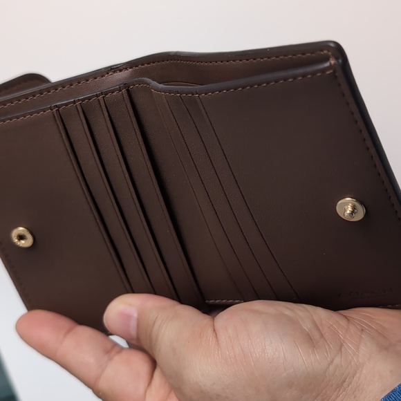 Coach CF472 Small Morgan Wallet In Colorblock Signature Canvas (Firm Price) - Picture 7 of 12